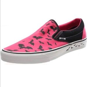 Pink Rare Limited Edition Vans Warped Bat Trail Slip On